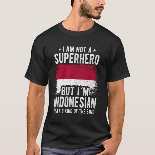 インドネシア国旗の発生元:Iam Indonesian Tシャツ (正面)