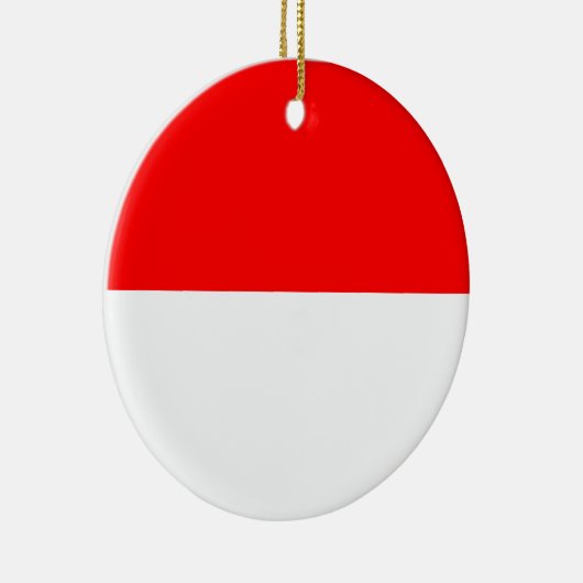 インドネシア国旗を持つオーナメント セラミックオーナメント (右)