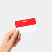 インドネシア国旗を持つネームバッジ バッジ (手持ち)