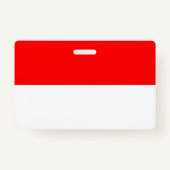 インドネシア国旗を持つネームバッジ バッジ (正面)