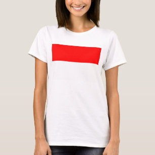インドネシア国旗を持つ女性Tシャツ Tシャツ