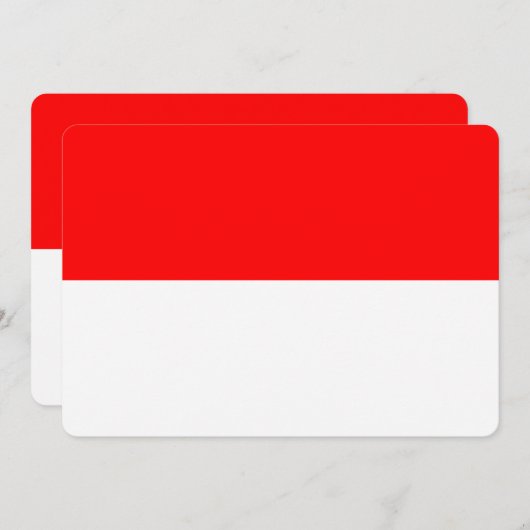 インドネシア国旗を持つ愛国的招待状 招待状 (正面/裏面)