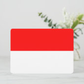 インドネシア国旗を持つ愛国的招待状 招待状 (スタンド正面)