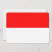 インドネシア国旗を持つ愛国的招待状 招待状 (正面)