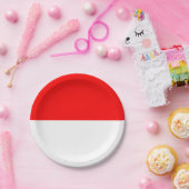 インドネシア国旗を持つ愛国的紙プレート ペーパープレート (パーティー)