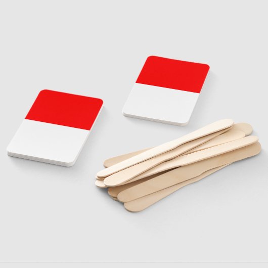 インドネシア国旗を掲げたハンドファンのセット ハンドファン (組立なし)