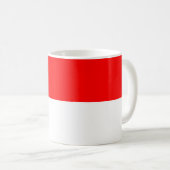 インドネシア国旗を掲げたマグカップ コーヒーマグカップ (正面右)