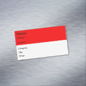 インドネシア国旗を掲げた名刺マグネット マグネット名刺 (インサイチュ)