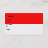 インドネシア国旗を掲げた名刺 名刺 (正面)