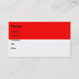 インドネシア国旗を掲げた名刺 名刺