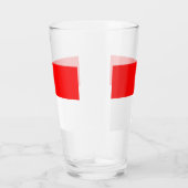 インドネシア国旗を掲げた愛国的なガラス杯 タンブラーグラス (右)