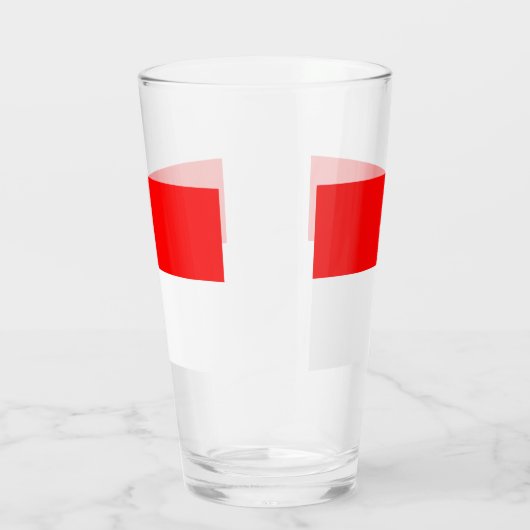 インドネシア国旗を掲げた愛国的なガラス杯 タンブラーグラス (右)