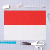 インドネシア国旗を掲げた愛国的ティッシュペーパー 薄葉紙 (クラフト)