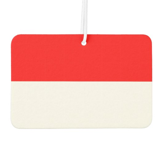 インドネシア国旗を掲げた車の新入生 カーエアーフレッシュナー (裏面)