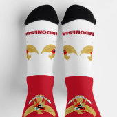 インドネシア国旗、インドネシア地球に優し ソックス (上部)