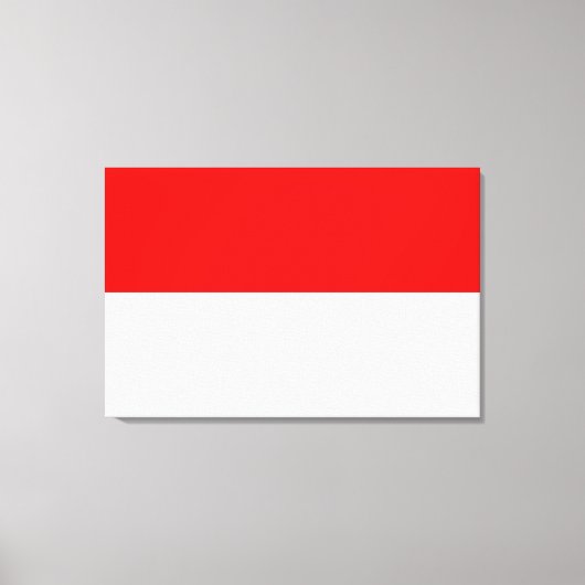 インドネシア国旗 (インドネシア) キャンバスプリント (正面)