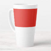 インドネシア国旗 カフェラテマグ (左アングル)