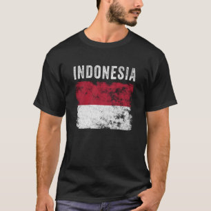 インドネシア国旗 ダストレス加工 メンズ レディース キッズ インドネシア Tシャツ