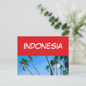 インドネシア国旗 ポストカード (スタンド正面)