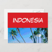 インドネシア国旗 ポストカード (正面/裏面)