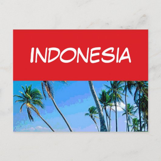インドネシア国旗 ポストカード (正面)