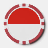 インドネシア国旗 ポーカーチップ (正面)