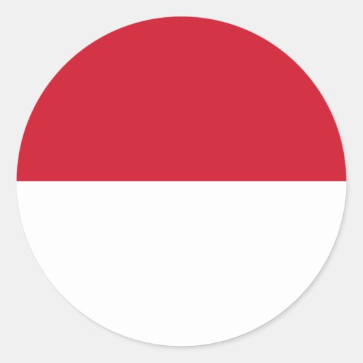 インドネシア国旗 ラウンドシール (正面)