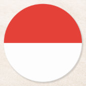 インドネシア国旗 ラウンドペーパーコースター (正面)
