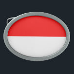 インドネシア国旗 卵形バックル<br><div class="desc">インドネシアの愛国国旗。</div>