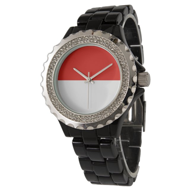 インドネシア国旗 腕時計 (アングル)