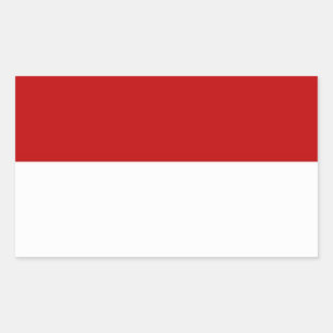 インドネシア国旗 長方形シール