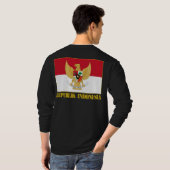 インドネシア国旗(COAあり) Tシャツ (裏面フル)