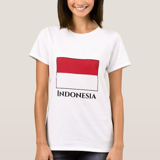 インドネシア国旗 Tシャツ (正面)