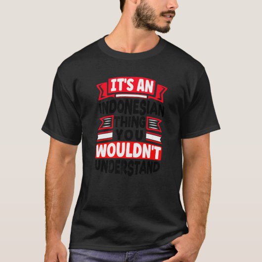 インドネシア国旗Itsインドネシア国旗 Tシャツ (正面)
