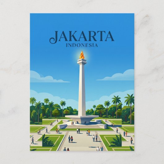 インドネシア国立記念碑 (モナス) ポストカード (正面)