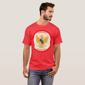 インドネシア国章サークル形状 Tシャツ (正面フル)