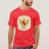 インドネシア国章サークル形状 Tシャツ (正面)