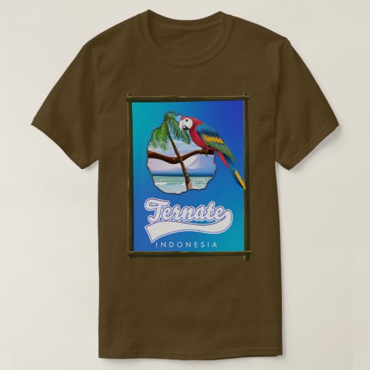 インドネシア島の地図 Tシャツ (デザイン正面)