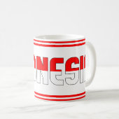 インドネシア愛国主義のシピン コーヒーマグカップ (正面右)