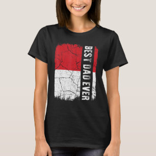 インドネシア最高のパパエバーインドネシア父の国旗D Tシャツ