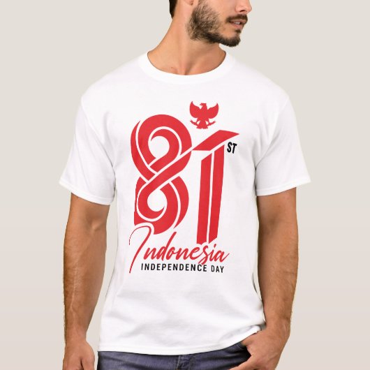インドネシア独立記念日81周年 Tシャツ (正面)