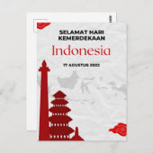 インドネシア独立記念日 ポストカード (正面/裏面)