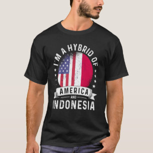 インドネシア系アメリカ人パトリオ州旗のユーモア Tシャツ