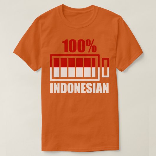 インドネシア誇りを持ったギフト国旗 Tシャツ (デザイン正面)
