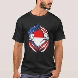 インドネシア誇りを持った国旗American of My Indonesia Tシャツ