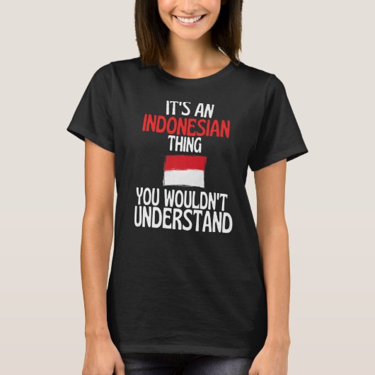 インドネシア語で分からないこと Tシャツ (正面)