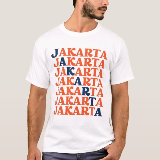 インドネシア鮮やかジャカルタのエネルギー Tシャツ (正面)