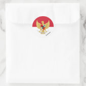 インドネシア・インドネシア国旗の愛国者/スポーツ ラウンドシール (バッグ)