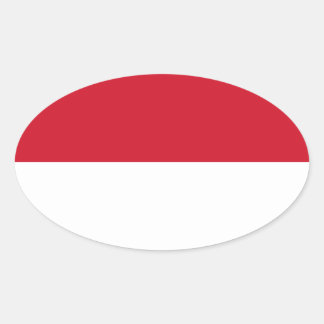 インドネシア – インドネシア国旗 楕円形シール