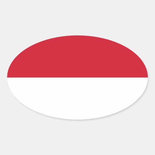 インドネシア – インドネシア国旗 楕円形シール (正面)